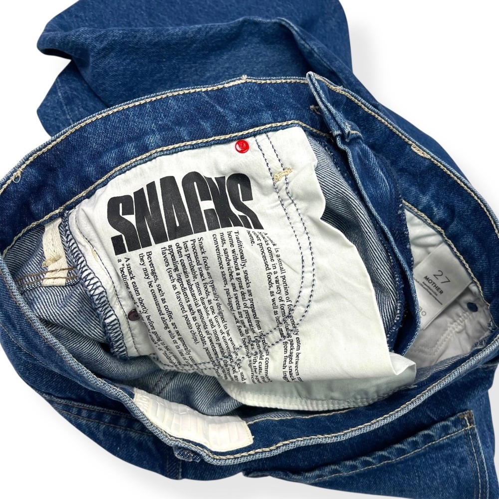 LMOTHER Wide Leg Jeans Baggy NWT Sz 27 Rigatoni Sneak $248 Free People SNACKS - Picture 8 of 12